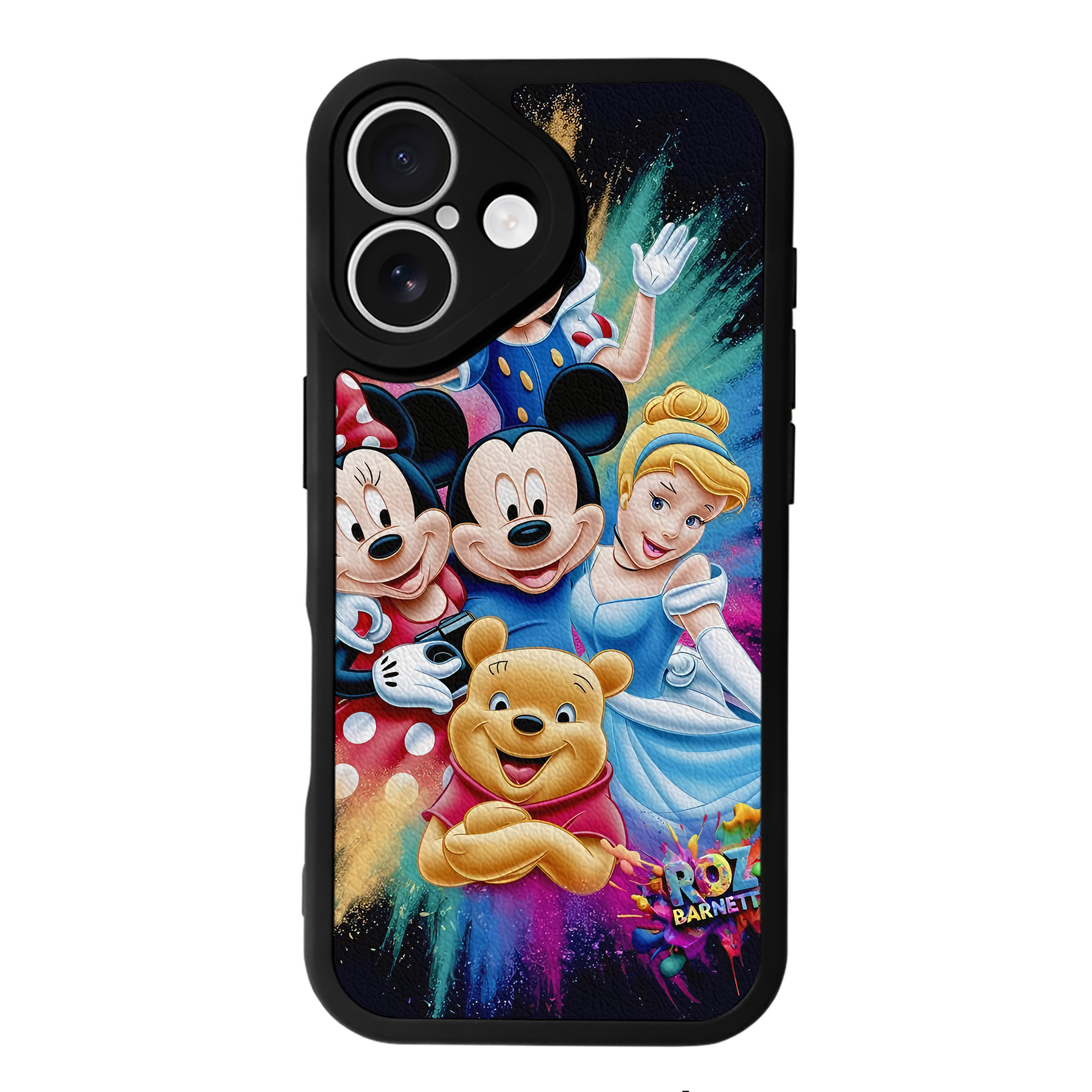 （画像用） ミッキーマウス Mickey Mouse 【iPhone 16シリーズ対応】シリコンスマホケース（レザー調） 材質：シリコン
